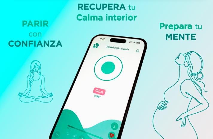 App de preparación al parto NeuroParto con meditaciones, respiración guiada y entrenamiento mental para embarazo y parto